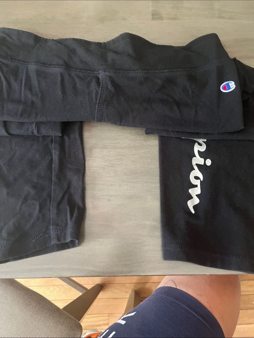 Champion Kids Black Logo Leggings
